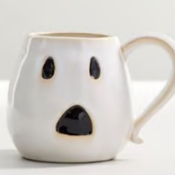 Pottery Barn Other - Pottery Barn White Ghost Figural Halloween First Edition Mug Cup Discontinued